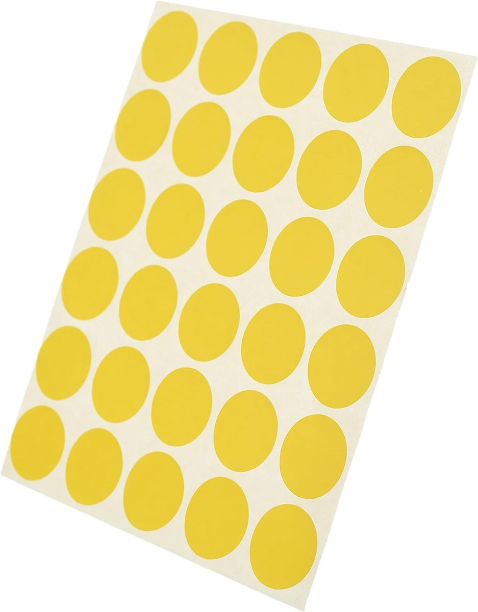 El Manar Bold Dynamic Round Adhesive Label Sticker, 25 mm With Premium Material - Yellow