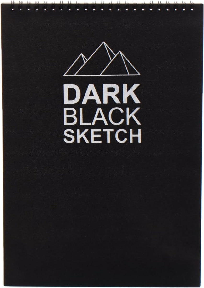 دفتر رسم ياسين أسود داكن متوسط ​​الحجم A4، مصنوع من مواد عالية الجودة - رقم: 1184