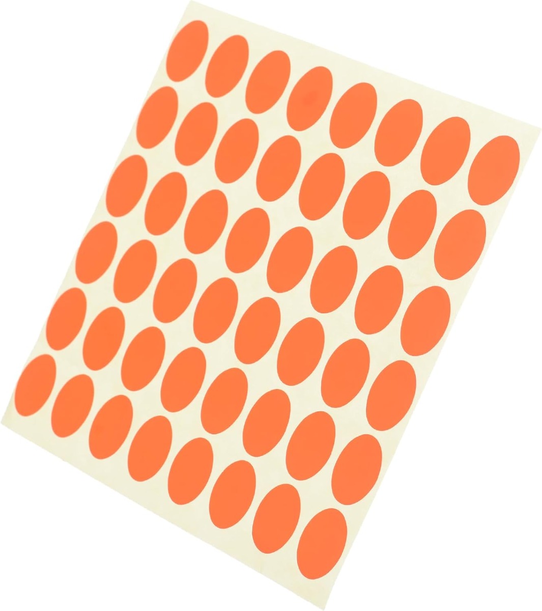 El Manar Striking Oval Adhesive Label Sticker, 17x24 mm With Premium Material  - Red Fluorescent