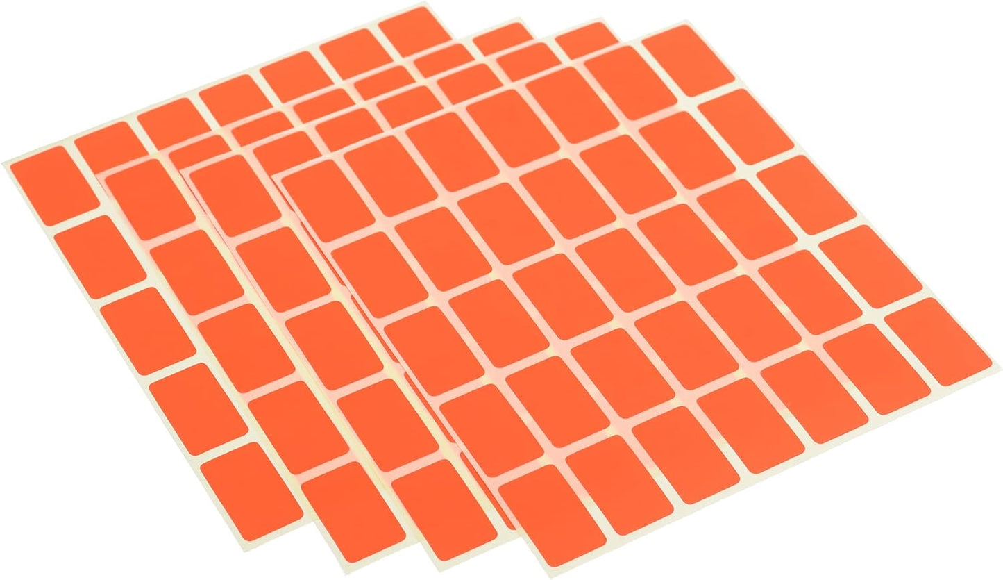 El Manar Bold Medium Adhesive Label Sticker, 18x30 mm With Premium Material - Red Fluorescent