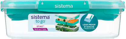 Sistema Rectangle Stax To Go lunch box 2.2 liters - No:281701