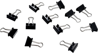 M&G Chenguang Bulldog Clips, 50mm 12-Pack for Reliable Paper and Document Binding - No:ABS916FV
