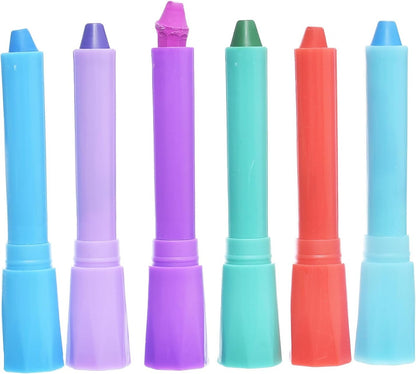 مجموعة طباشير الشعر عالية الجودة من ميدو MD-707، قابلة للغسل، بألوان زاهية، مع مشط، آمنة للاستخدام في صالونات التجميل، مناسبة لمكياج حفلات أعياد الميلاد، عبوة من 6 قطع - ألوان متعددة 