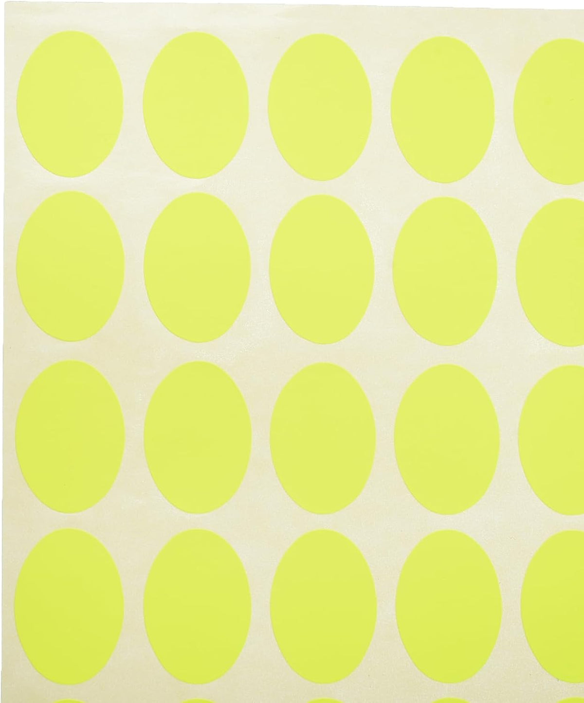 El Manar Striking Oval High-Impact Adhesive Label Sticker, 17x24 mm With Premium Material - 192 Labels - Yellow Fluorescent  - No: OV0646