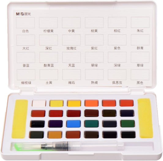 مجموعة ألوان مائية صلبة متطورة من إم آند جي، 24 قطعة - رقم: Apl976L1