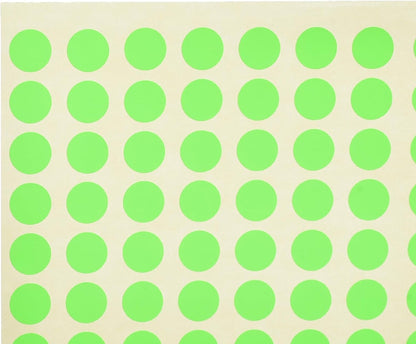 ملصق لاصق دائري ديناميكي من المنار، 10 مم، مصنوع من مواد عالية الجودة - أخضر فلورسنت 