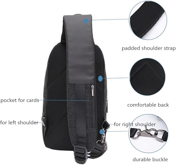 حقيبة ظهر كروس بودي للرجال من Arctic Hunter، حقيبة صدرية مقاومة للماء - رقم: XB00060 