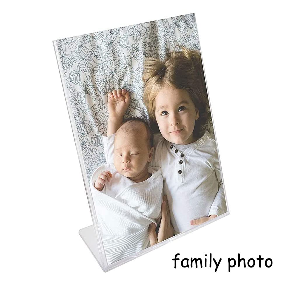 KEJEA Acrylic Sign Holder, Acrylic Poster, A5 L Shape, Display Poster Stand, Sign Holder, Clear Acrylic Counter Poster Sign Display