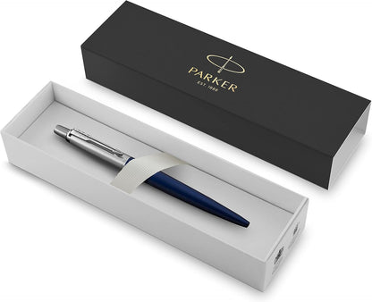 Parker Jotter Ballpoint Pen Gift Set – Premium Blue Ballpoint Pen with Luxury Presentation Box - CT - Navy