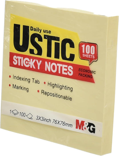 ملاحظات لاصقة من نوع M&amp;G Chenguang U-Stick، مقاس 76*76 مم، تحتوي على 100 ورقة - رقم المنتج: YS-474 