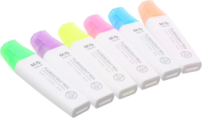 مجموعة أقلام التظليل M&amp;G Chenguang، لتحديد النصوص بوضوح، رأس مشطوف، حبر غير سام، 6 ألوان - رقم المنتج: AHM215R1