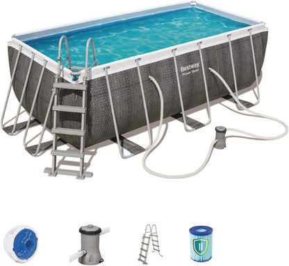 Bestway  Power Steel - Rectangular Above Ground Pool, 412 x 201 x 122 cm - No:56722