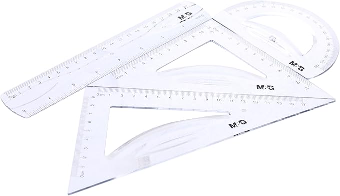 M&G Chenguang Geometrical Set, Comprehensive Tools for Accurate Drafting and Measurements 4pcs- No:ARL960AD