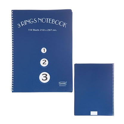 NoteBook Yassin - 3 Ranges 114 sheet - A4