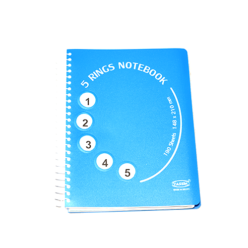 NoteBook Yassin 5 Rings Notebook A5 190 Sheet