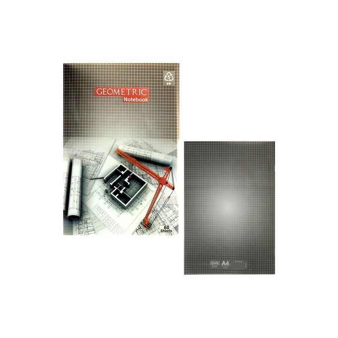 Notebook Yassin  Square lines 0.5 mm  – 60 sheet - A4