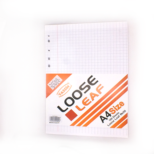 Yassin Pack of 100 Single Seyes Sheets A4