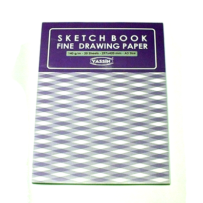Yassin Fine Paper Sketch Book - Size: A3 - 20 Sheets - No:1035