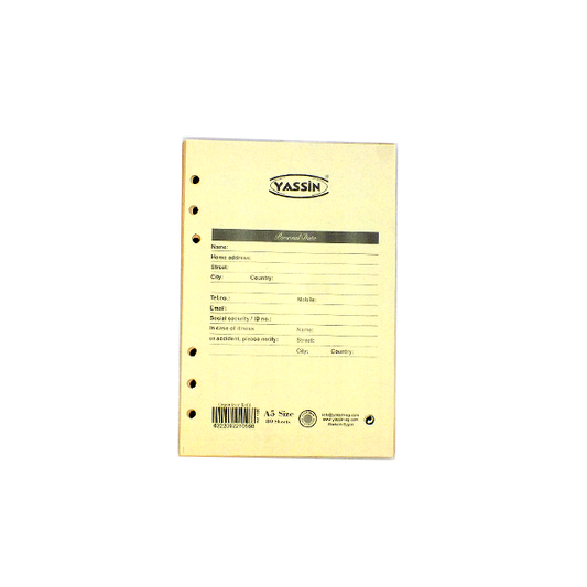 Yassin Organizer Refill A5