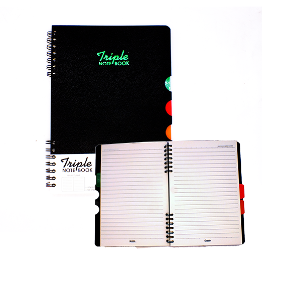 دفتر ملاحظات ياسين ثلاثي الأسلاك - A5 