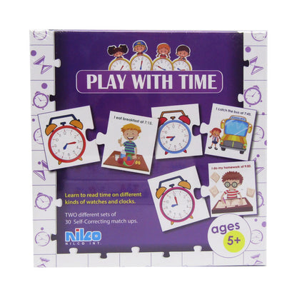 Nilco Educational Cards - Play With Time - 60 Pcs - No:20375