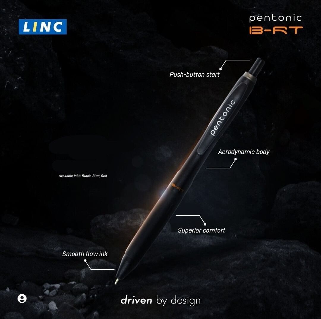 Pentonic Smooth Premium Black Ball Point Pen 0.7 Mm Medium Point - Black