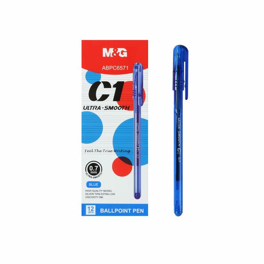 قلم حبر جاف M&amp;G Chenguang فائق النعومة 0.7 مم - أزرق - رقم: ABPC6571