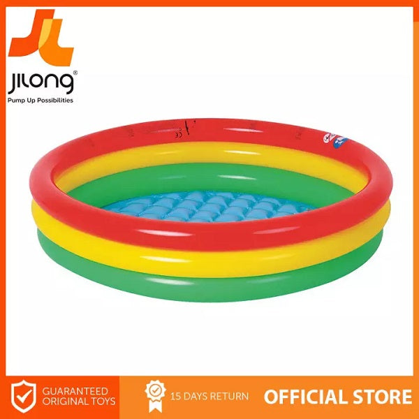 Jilong Inflatable Colorful 3-ring Kidde pool 100x22 cm No: 17218