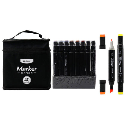 M&G Chenguang bagged double-headed marker pen color painting 40 colors - No:APMV1414