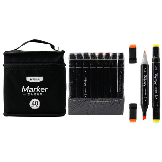 M&G Chenguang bagged double-headed marker pen color painting 40 colors - No:APMV1414