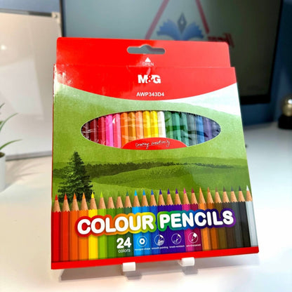 M&G Chenguang Wooden Drawing Pencil, Hexagonal Grip 24 Colors - No:AWP343D4