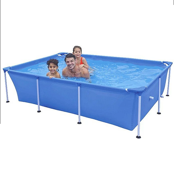 إطار مسبح جيلونج أفينلي فوق الأرض مستطيل الشكل مع فلتر، 258 × 179 × 66 سم - رقم: 17805EU