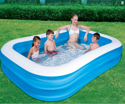 مسبح جيلونج العملاق القابل للنفخ للأطفال - مسبح عائلي قابل للنفخ للأطفال 262 سم ​​× 175 سم × 50 سم - رقم: 10291