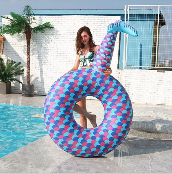 Inflatable Mermaid Swimming Ring Giant Pool Float Water-No:19305