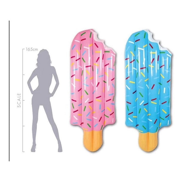 عوامة حمام سباحة عملاقة على شكل آيس كريم ساخن - مرتبة هوائية قابلة للنفخ - 196 سم × 86 سم - رقم: 19254 
