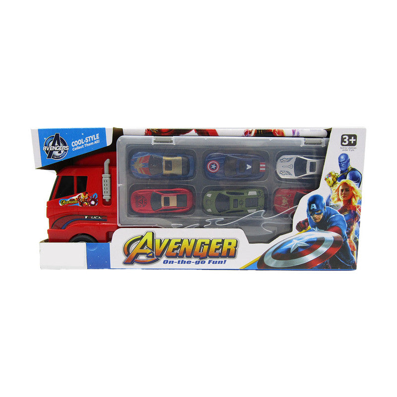 Toy truck, Avenger "On-the-go Fun!" Transport Truck Playset  children's toy large container truck - 7 Pcs - No:2-627