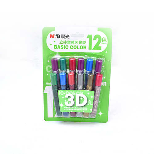 M&G 12 Coloured Glitter Glue