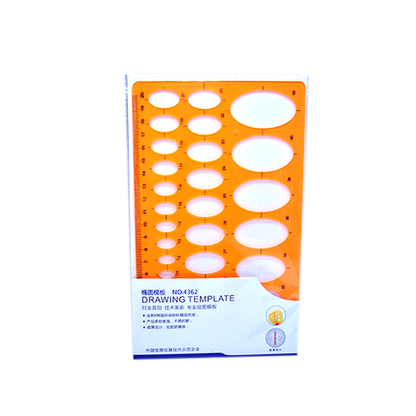 Drawing Oval Template Orange  - No:4362