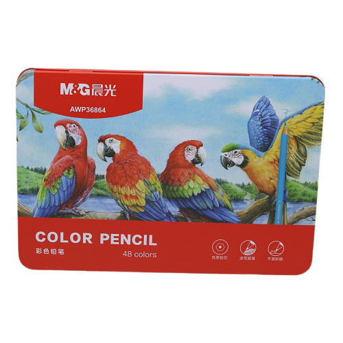 M&G Chenguang Color Pencils In Metal Box - 48colors - No:AWP36864
