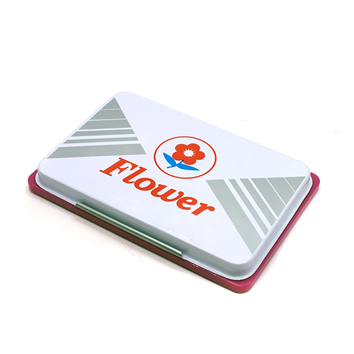 وسادة ختم زهور بنفسجي رقم 3 