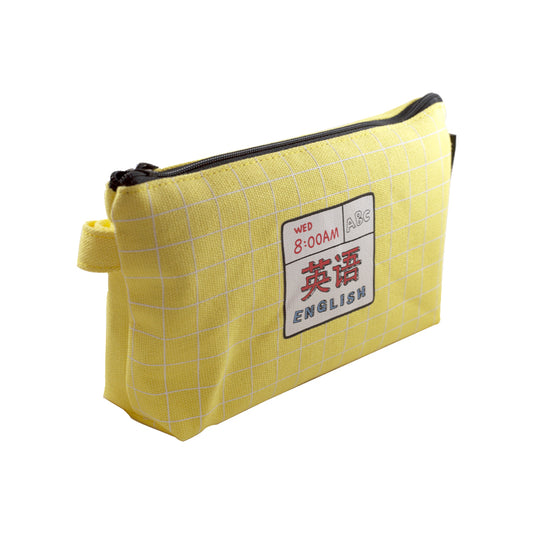 Cloth Pencil Case (English) - Yellow