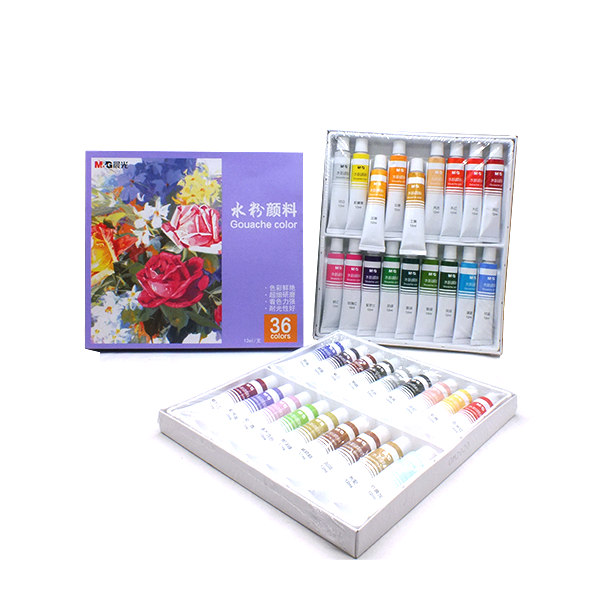 مجموعة ألوان غواش من إم آند جي، 36 لونًا - 12 مل - رقم: 6508 