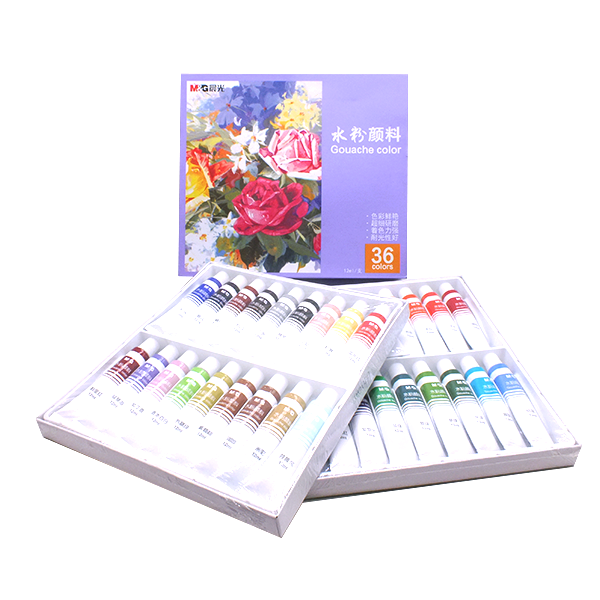 مجموعة ألوان غواش من إم آند جي، 36 لونًا - 12 مل - رقم: 6508 