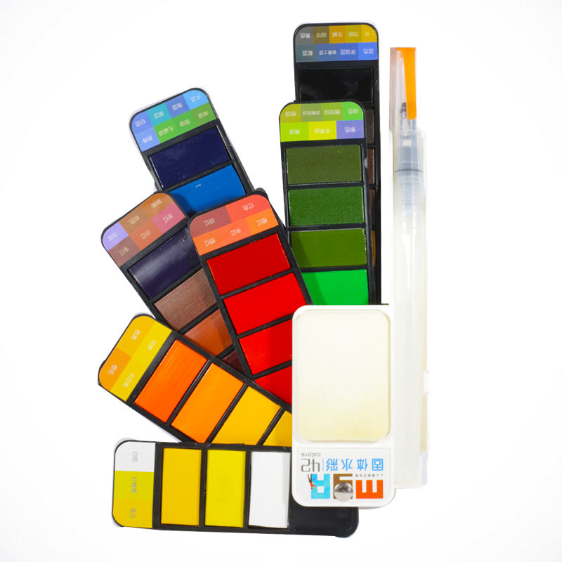 ألوان مائية 42 لونًا + فرشاة