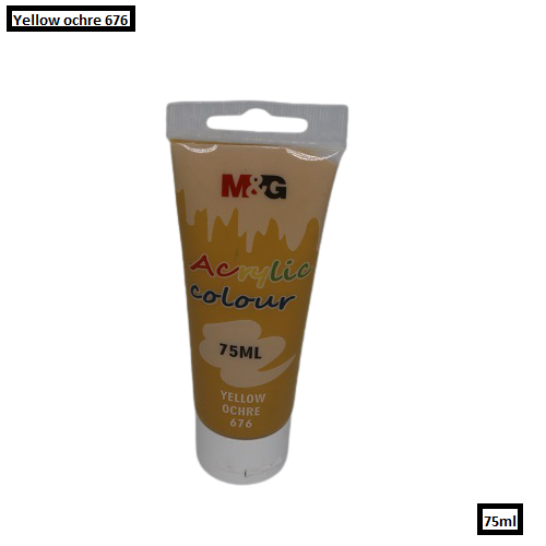 M&G Acrylic Colour Tube Yellow Ochre (676) 75 ML No: APLN6598