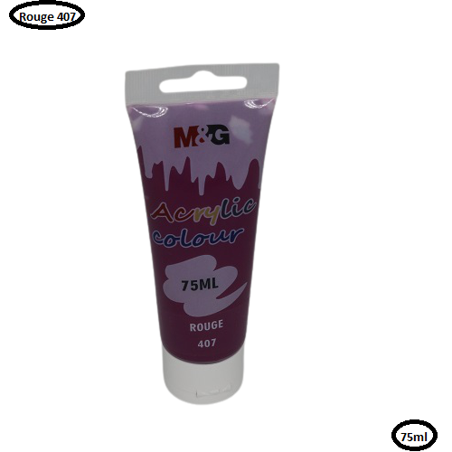 M&G Acrylic Colour Tube Rouge (407) 75 ML No: APLN6598