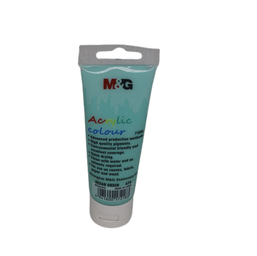 M&G Acrylic Colour Tube Ocean Green (470) 75 ML No: APLN6598