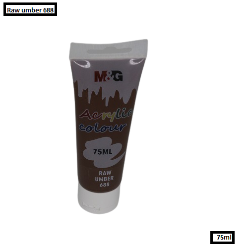 M&G Acrylic Colour Tube Raw Umber (688) 75 ML No: APLN6598
