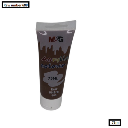 M&G Acrylic Colour Tube Raw Umber (688) 75 ML No: APLN6598