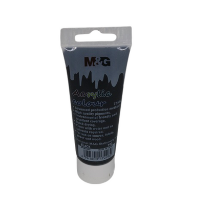 M&G Acrylic Colour Tube Black (793) 75 ML No: APLN6598